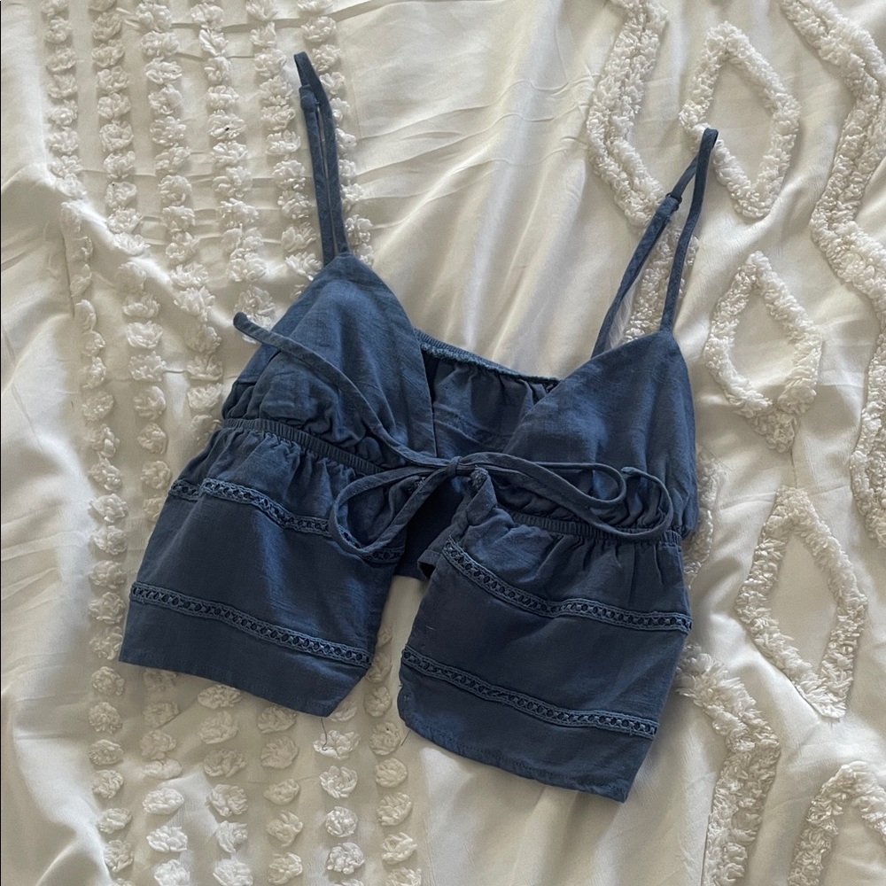 SHEIN Blue Strappy Top